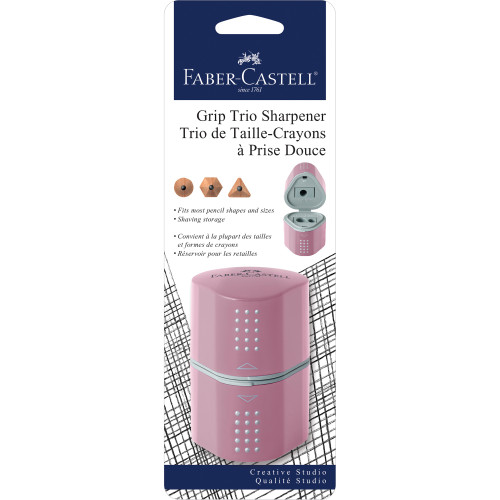 Faber Castell- GripTrio Pencil Sharpener - Rose Shadows - 5A003R1Q-1HMK4 - 092633805688