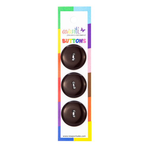 12 Pack - Avanti Carded 2-Hole Coat Buttons 3/Card-Black - 5A003R3P-1HMQX - 700332535484