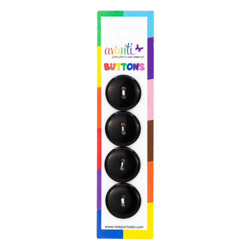 12 Pack - Avanti Carded Buttons 4/Card-Black - 5A003R3H-1HMR3 - 700332612871