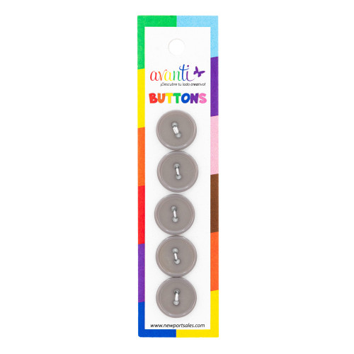 12 Pack - Avanti Carded 2-Hole Coat Buttons 5/Card-Gray - 5A003R3T-1HMPD - 700332164592