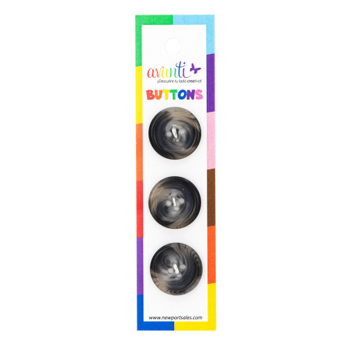 12 Pack - Avanti Carded Buttons 3/Card-White - 5A003R5P-1HMPH - 700332582525