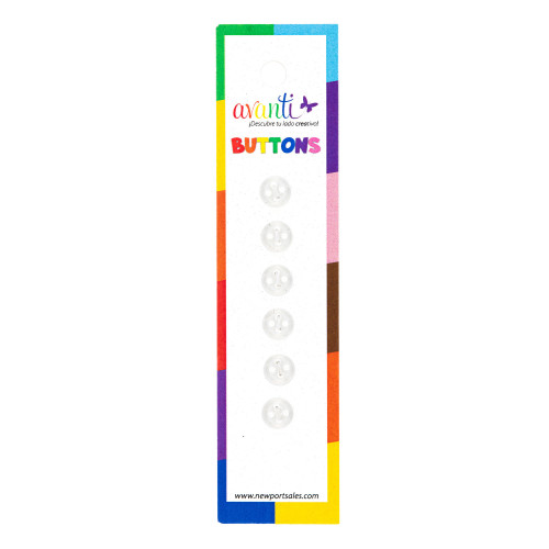 12 Pack - Avanti Carded Buttons 6/Card-Clear - 5A003R2T-1HMSF - 700332630615