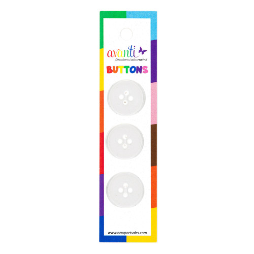 Avanti Carded Buttons 3/Card-Clear - 5A003R2W-1HMSJ - 700332630653