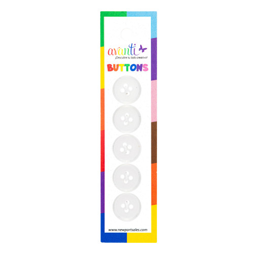 Avanti Carded Buttons 5/Card-Clear - 5A003R4V-1HMSQ - 700332630639