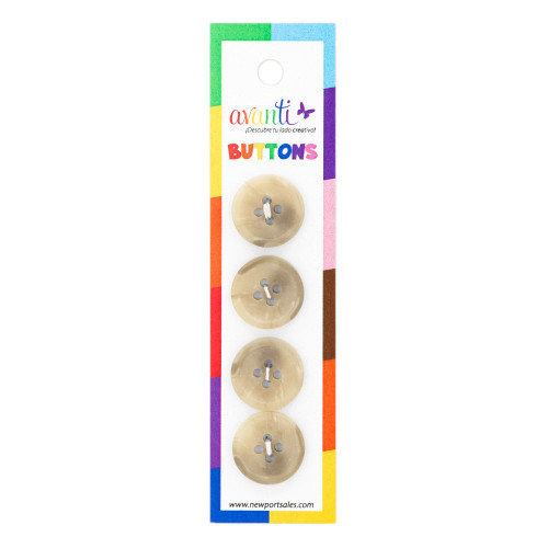 12 Pack - Avanti Carded Buttons 4/Card-Black - 5A003R47-1HMRY - 700332446353