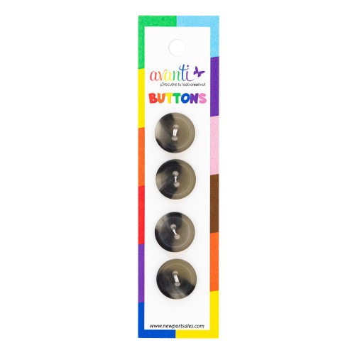 12 Pack - Avanti Carded 2-Hole Shirt Buttons 4/Card-Black - 5A003R5N-1HMPQ - 700332446582