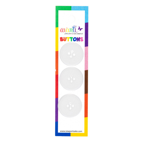 Avanti Carded Buttons 3/Card-Clear - 5A003R35-1HMSS - 700332630660