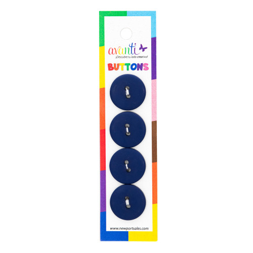 Avanti Carded 2-Hole Fashion Buttons 4/Card-Black - 5A003R61-1HMR0 - 700332613069