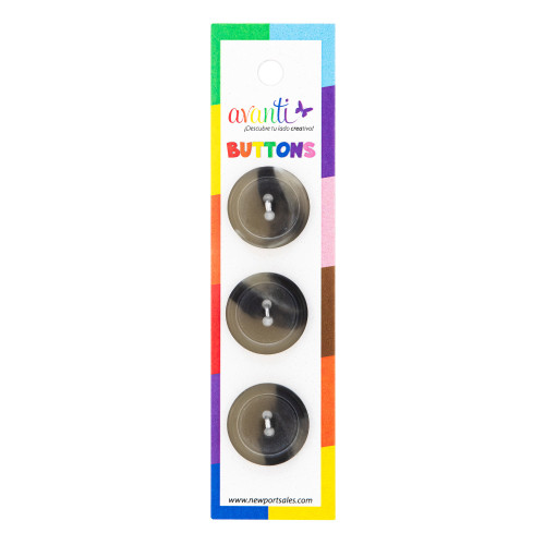 Avanti Carded 2-Hole Blazer Buttons 3/Card-Gray - 5A003R5G-1HMR4 - 700332446636
