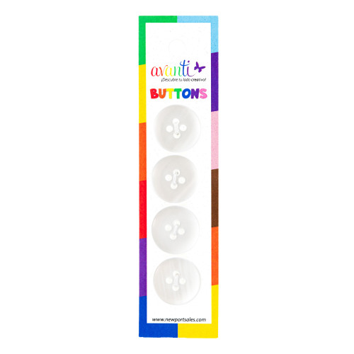 Avanti Carded Buttons 4/Card-Clear - 5A003R56-1HMQ2 - 700332619368