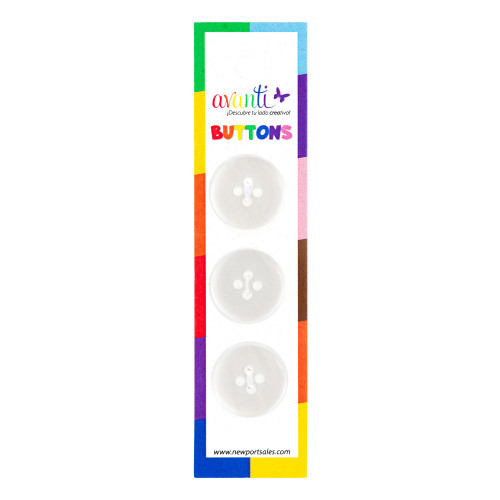 Avanti Carded Buttons 3/Card-Clear - 5A003R5W-1HMR9 - 700332619375