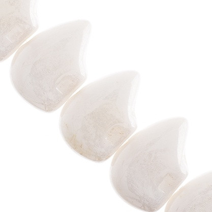 3 Pack - John Bead Glass Large Bears 12mm-Alabaster Luster - 5A003QGW-1HLRN