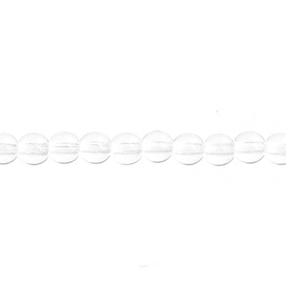 3 Pack - John Bead Czech Druk Bead Strand 4mm-Transparent Crystal - 5A003QM2-1HLLZ