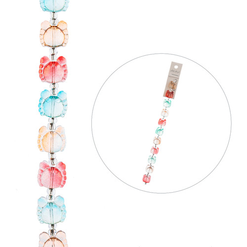 3 Pack - John Bead Crystal Lane DIY Flower Bead Strand 7" 11/Pkg-Crab Shapes Mix - 5A003QGT-1HLLG