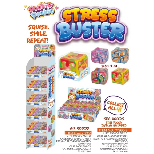 12 Pack - 2" Ice Cubes-Tie Dye - 5A003RHL-1HN36 - 898806719604