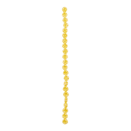 3 Pack - John Bead Czech Bead Strand Pressed Glass Flower 9mm 22/Pkg-Yellow on Alabaster White - 5A003QQQ-1HM1J - 665772269965