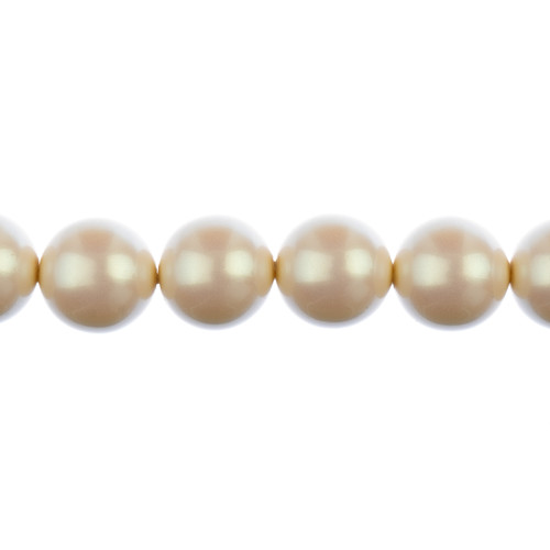 3 Pack - John Bead Czech Glass Imitation Pearls 8" Strand 16mm 11/Pkg-Iridescent Light Cream - 5A003QLP-1HLMP