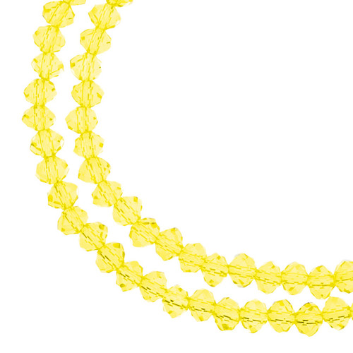 3 Pack - Crystal Lane DIY Rondelle 2 Strand 7" 3x4mm-Yellow - 5A003QLZ-1HLPT