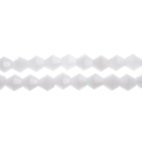 3 Pack - John Bead Crystal Lane DIY Bicone 2 Strand 7" 6mm-Opaque White - 5A003QNH-1HM1C
