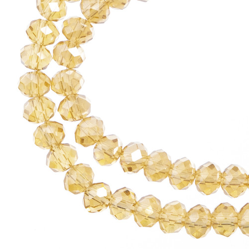 3 Pack - Crystal Lane DIY Rondelle 2 Strand 7" 4x6mm-Topaz - 5A003QJ5-1HLQ4