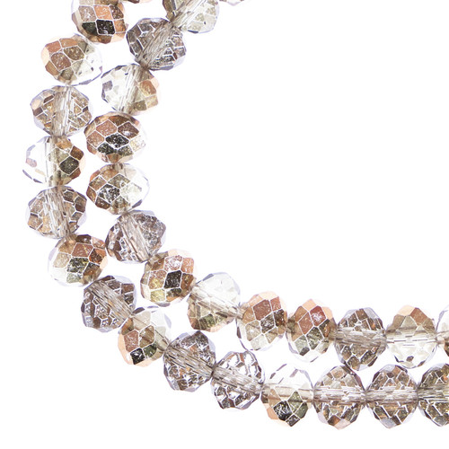 3 Pack - Crystal Lane DIY Rondelle 2 Strand 7" 6x8mm-Crystal/Copper Iris - 5A003QGC-1HLX9