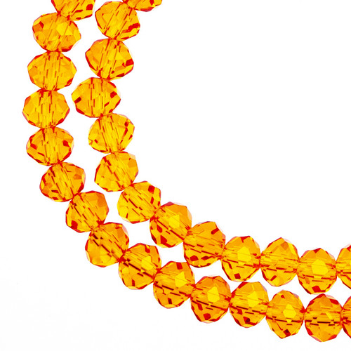 3 Pack - Crystal Lane DIY Rondelle 2 Strand 7" 4x6mm-Orange - 5A003QJ5-1HM1D