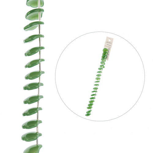 3 Pack - John Bead Crystal Lane DIY Flower Bead Strand 7" 21/Pkg-Petal, Opaque Green - 5A003QLQ-1HLMR