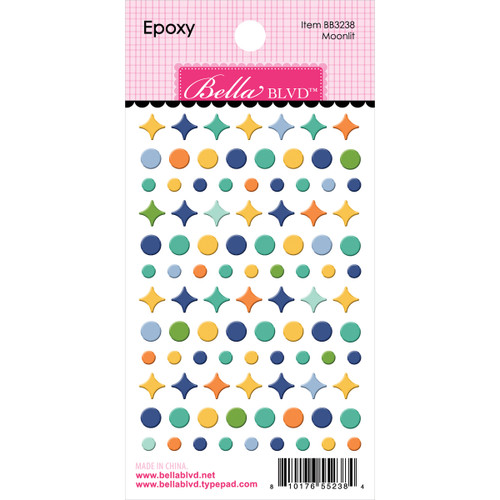 6 Pack - Bella Blvd Moonlit Epoxy Shapes-Adventure Awaits - 5A003RJF-1HN76 - 810176552384
