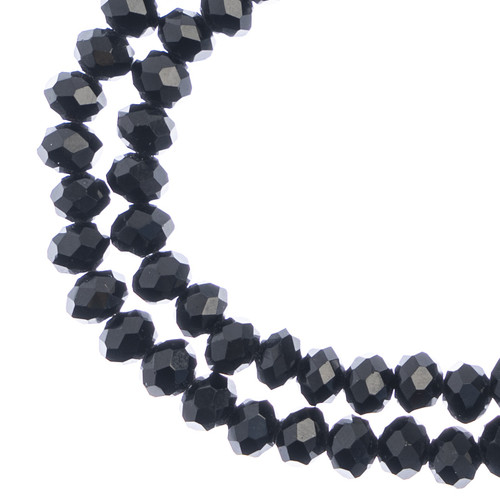 3 Pack - Crystal Lane DIY Rondelle 2 Strand 7" 4x6mm-Black - 5A003QL8-1HLQ5