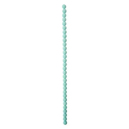 3 Pack - John Bead Czech Glass Alabaster Beads Strand 6mm 30/Pkg-Velvet Soft Turquoise - 5A003QLY-1HLMV - 665772333192