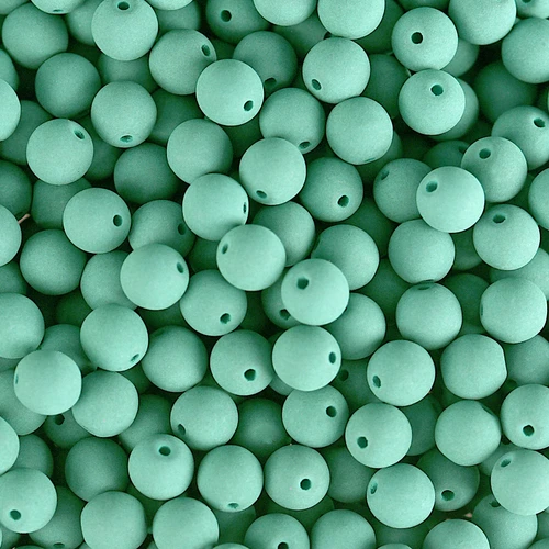 3 Pack - John Bead Czech Glass Alabaster Beads Strand 6mm 30/Pkg-Velvet Soft Turquoise - 5A003QLY-1HLMV
