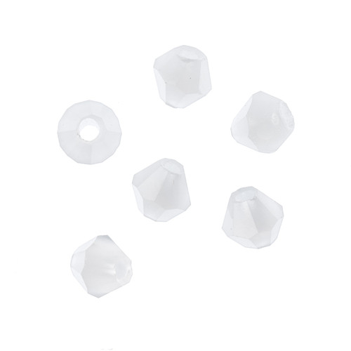 3 Pack - John Bead Crystal Lane DIY Bicone 2 Strand 7" 4mm-Opaque White - 5A003QQ7-1HM2K