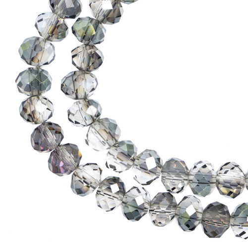3 Pack - Crystal Lane DIY Rondelle 2 Strand 7" 4x6mm-Rose Green Luster - 5A003QMY-1HM2N