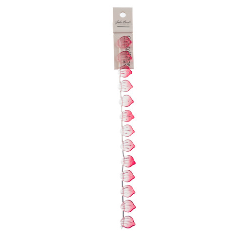 3 Pack - John Bead Crystal Lane DIY Flower Bead Strand 7" 13/Pkg-Petal, Red & Clear - 5A003QNS-1HLNV - 665772312340