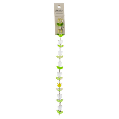 3 Pack - John Bead Crystal Lane DIY Flower Bead Strand 7" 9/Pkg-Tulip Crystal w/Gold - 5A003QN7-1HLNR - 665772311824