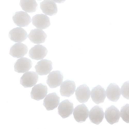 3 Pack - Crystal Lane DIY Rondelle 2 Strand 7" 8x10mm-White Matt - 5A003QPM-1HLSW