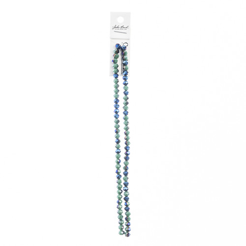 3 Pack - Crystal Lane DIY Rondelle 2 Strand 7" 4x6mm-Dk Grn w/ Blue Iris - 5A003QPD-1HLP7 - 665772190931