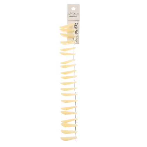 3 Pack - John Bead Crystal Lane DIY Flower Bead Strand 7" 19/Pkg-Long Petal, Opaque Yellow - 5A003QG7-1HLYP - 665772312104