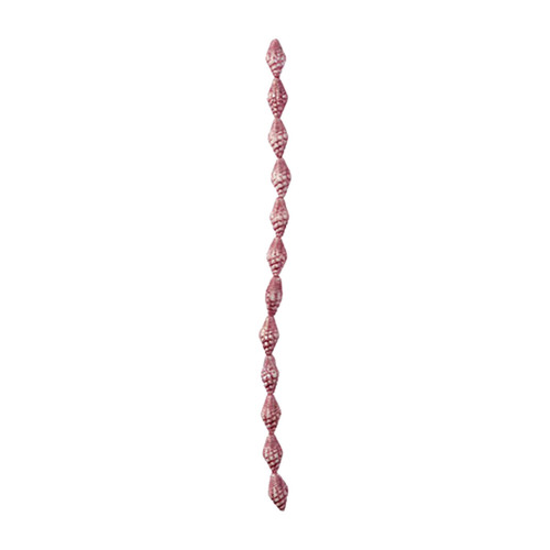 3 Pack - John Bead Czech Bead Strand Pressed Glass Seashell 12/Pkg-Pink on Alabaster White - 5A003QQR-1HLTX - 665772270213