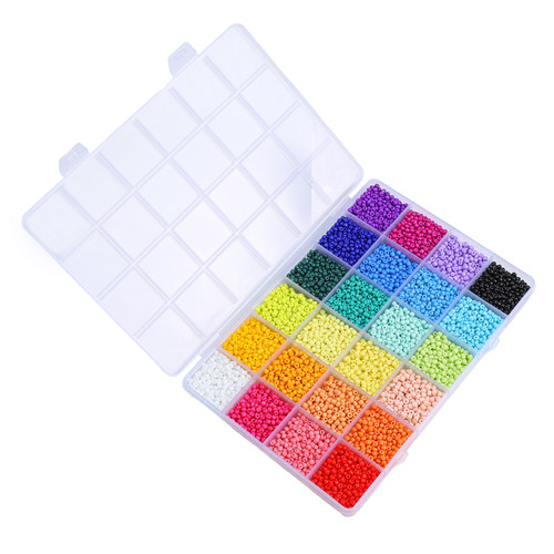 3 Pack - John Bead Glass Seed Beads 8/0 300g-Vivid Rainbow - 5A003M8D-1HHP5