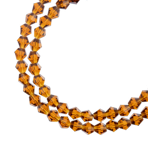 3 Pack - John Bead Crystal Lane DIY Bicone 2 Strand 7" 6mm-Transparent Amber - 5A003QQ1-1HLYB