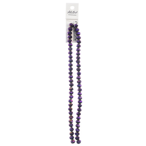 3 Pack - Crystal Lane DIY Rondelle 2 Strand 7" 6x8mm-Purple Iris - 5A003QHX-1HM08 - 665772191563