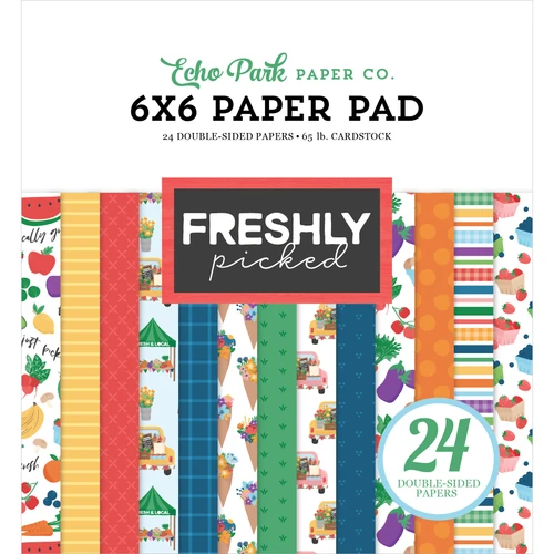 6 Pack - Echo Park Double-Sided Paper Pad 6"X6"-Freshly Picked - 5A003QVF-1HMBB - 810208647989
