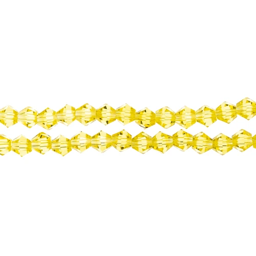 3 Pack - John Bead Crystal Lane DIY Bicone 2 Strand 7" 4mm-Transparent Yellow - 5A003QPR-1HLL1
