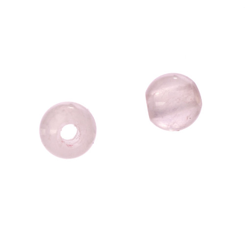 3 Pack - John Bead Semi-Precious 4mm 8"-Round Rose Quartz Natural - 5A003QM9-1HLTB