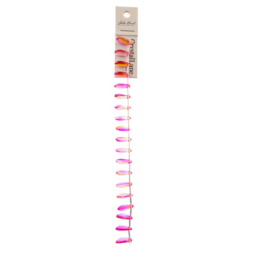 3 Pack - John Bead Crystal Lane DIY Flower Bead Strand 7" 19/Pkg-Teardrop Yellow & Pink - 5A003QR1-1HLZZ - 665772312197