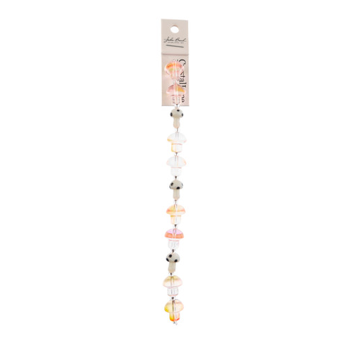 3 Pack - John Bead Crystal Lane DIY Flower Bead Strand Mushroom 7"-Pink, Yellow & White - 5A003QGP-1HM00 - 665772311954