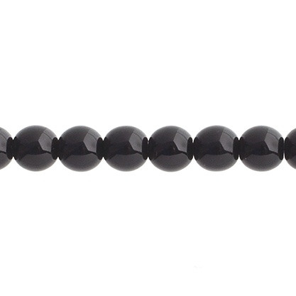3 Pack - John Bead Czech Druk Bead Strand 6mm-Opaque Jet - 5A003QJQ-1HLLF