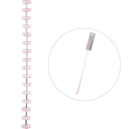 3 Pack - John Bead Crystal Lane DIY Flower Bead Strand Flower Cap 7"-Flower Cap, Opaque Pink - 5A003QM8-1HLZD