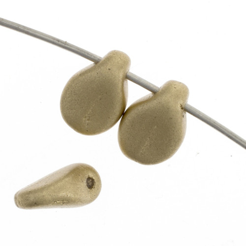 3 Pack - John Bead Czech Bead Strand Preciosa Pip Beads-Gold Metallic - 5A003QNC-1HM05